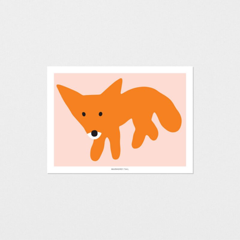 Postkarte - Fox Pink